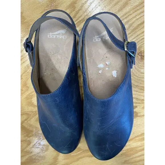 Dansko Clogs Women's 11 Black Leather Buckle Strap Round Toe Comfort Shoes S29 - Picture 2 of 8